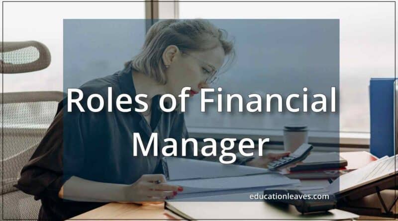 roles of financial manager